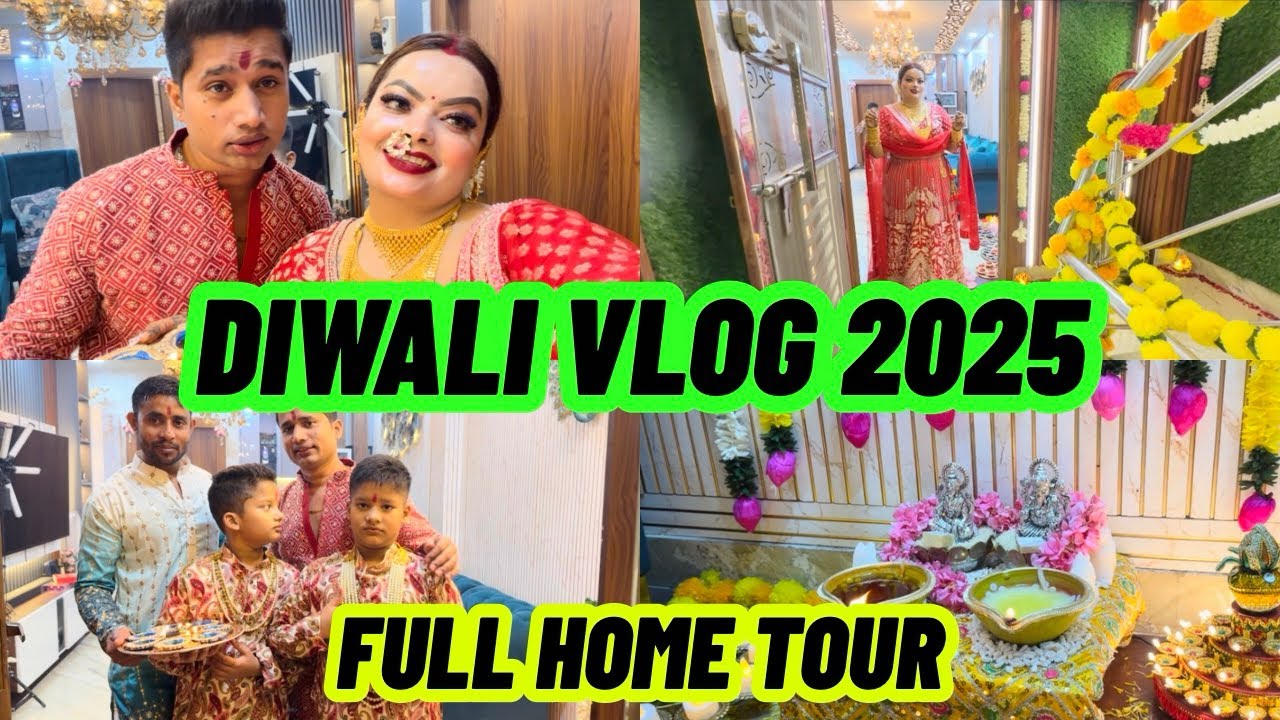 Diwali Vlog 2025 || FULL HOME TOUR #sanjaygurmeetvlog #diwali2025 #diwali #diwalivlog