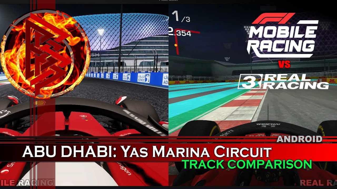YAS MARINA Track Comparison | GRID Autosport vs Real Racing 3 [ANDROID]