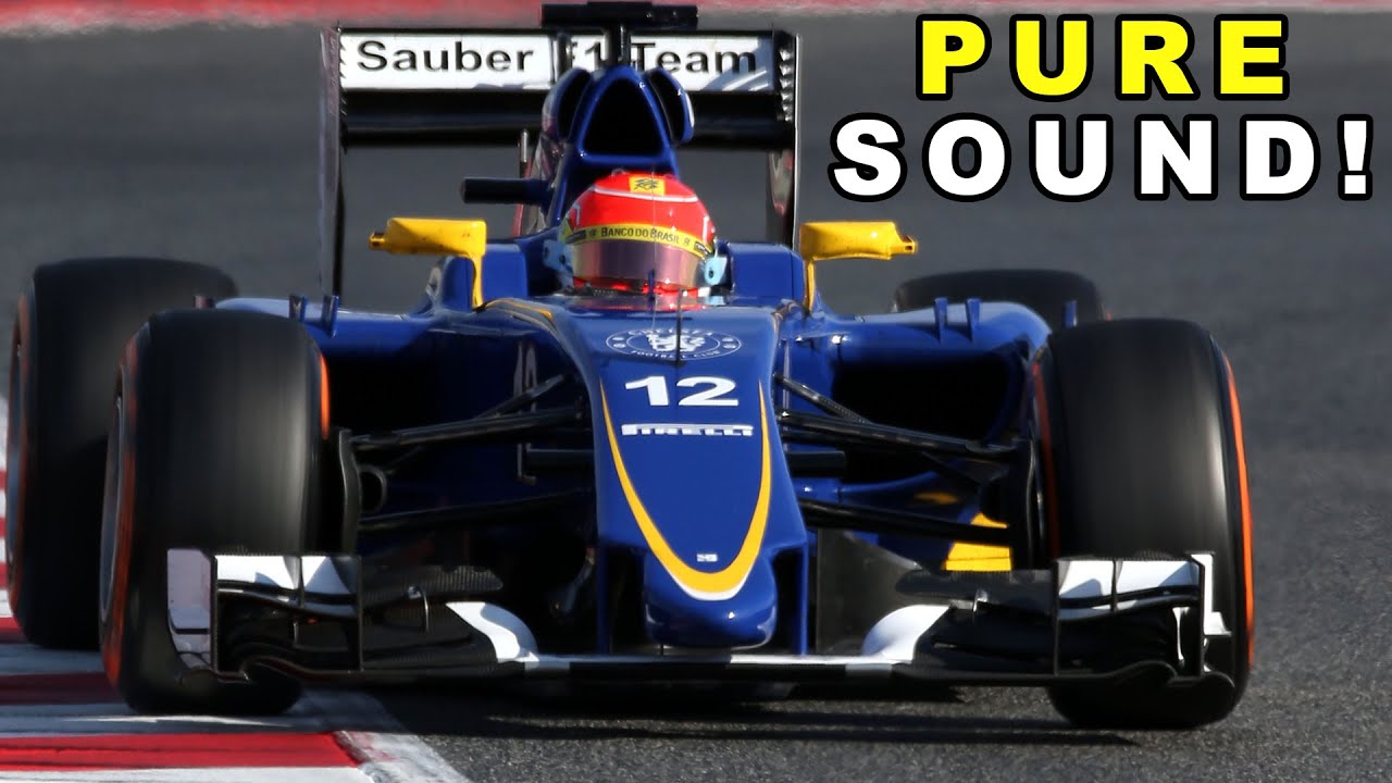 Formula 1 (F1) 2015 Sound! Sauber C34 Ferrari (F1 V6 Turbo engine)