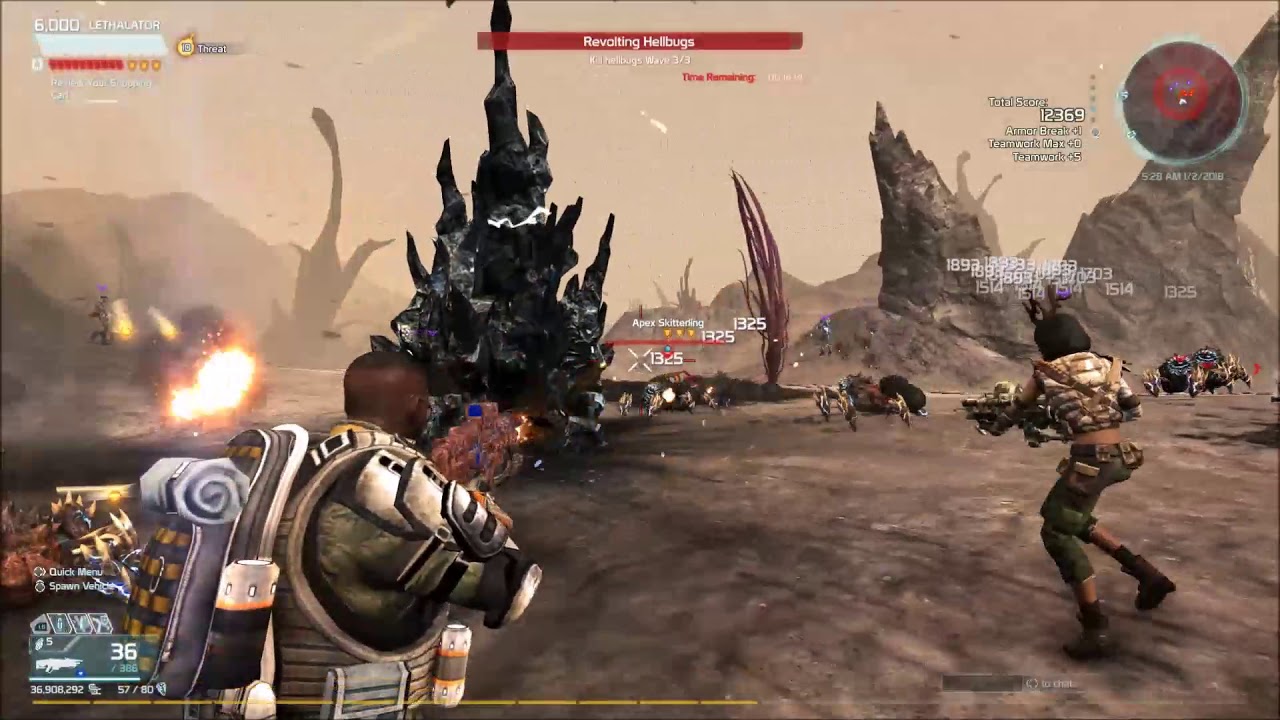 Defiance Gameplay 1/2/2018, Revolting Hellbugs [Major Arkfall], pc