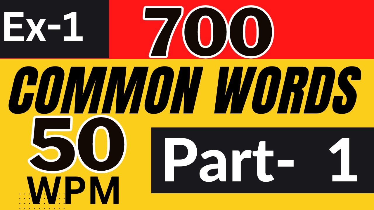 700 Common words EXERCISE 1 (Part 1) English dictation 50 wpm ||by shorthand web