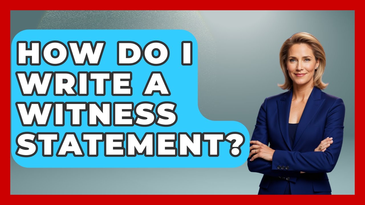 How Do I Write A Witness Statement? - Consumer Laws For You