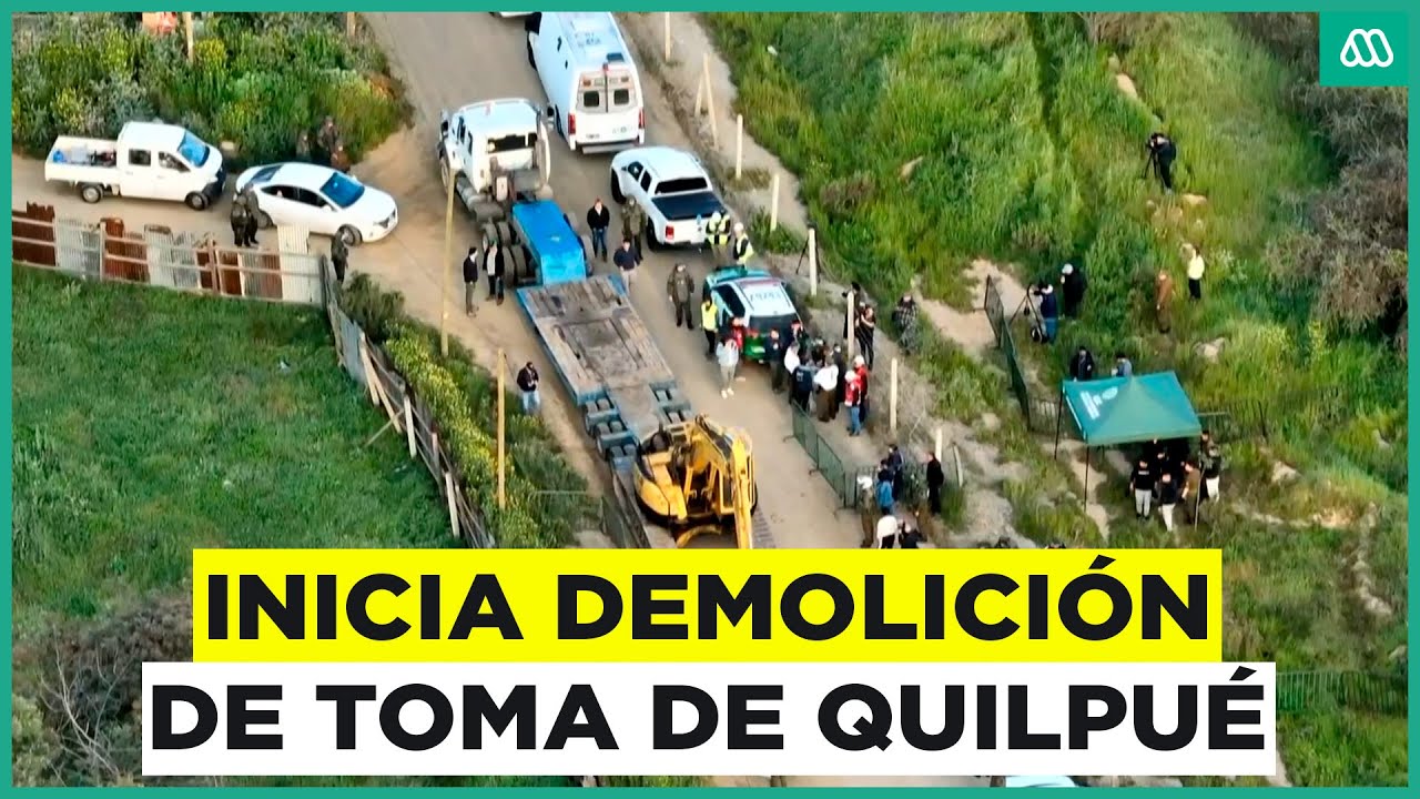 Inicia operativo de desalojo y demolición en toma de Quilpué