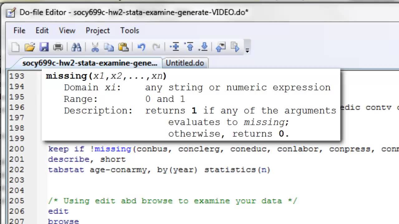 Cleaning Data in Stata