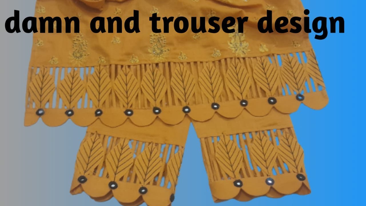 #✅️Beautiful damn and trouser design  trendy style 👌  complete tutorial cutting and stitching  💥