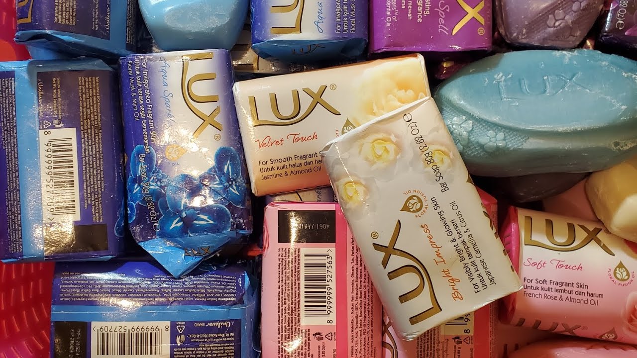 ASMR cutting Lux soap 🧼 ODDLY SATISFYING 