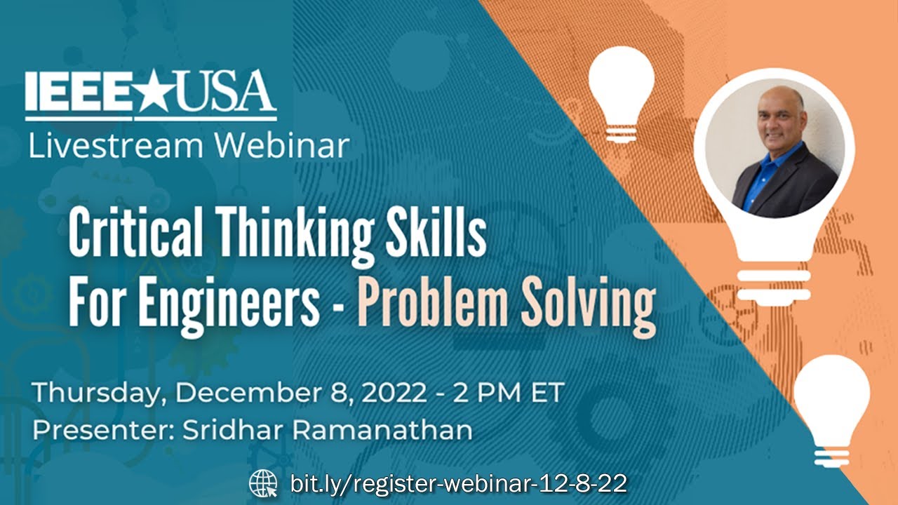 Livestream Webinar: Critical Thinking Skills for Engineers—Problem Solving