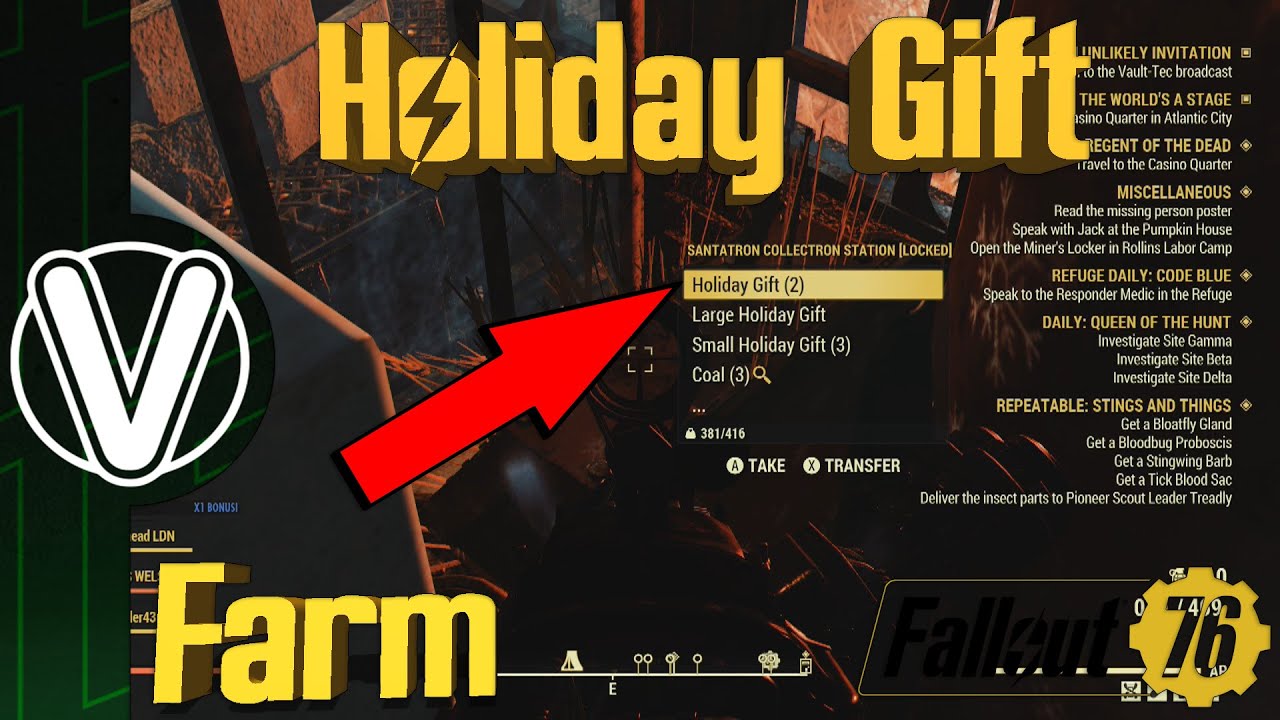 Fallout 76 | Holiday Gift Farming Method *Stealing Gifts* (Fallout 76 Guide)