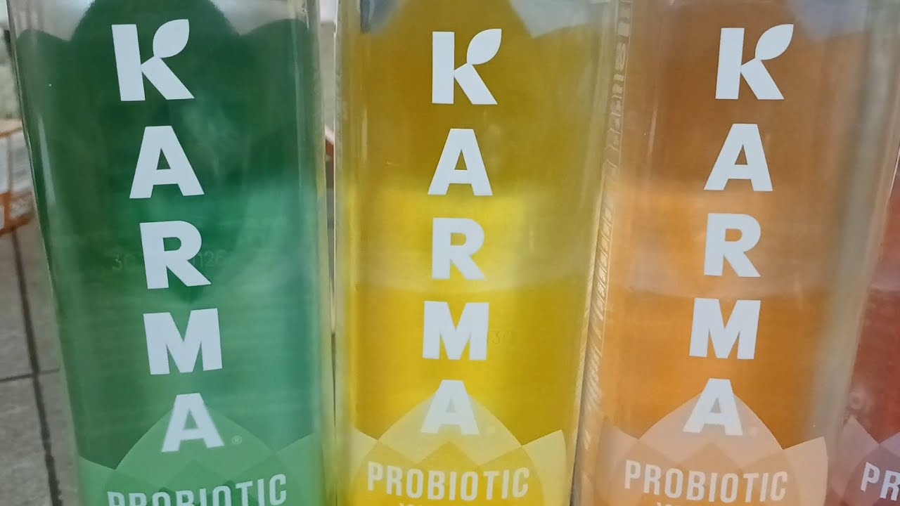 Aldi: Karma Probiotic Water Kiwi Watermelon, Pineapple Coconut, Raspberry Peach, Cherry Apple