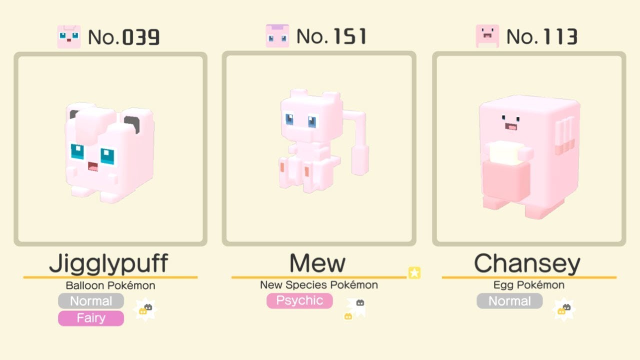Chansey vs Mew vs Jigglypuff | Pokémon Quest All Bosses Battle | All Pink Pokemon with Mega Punch