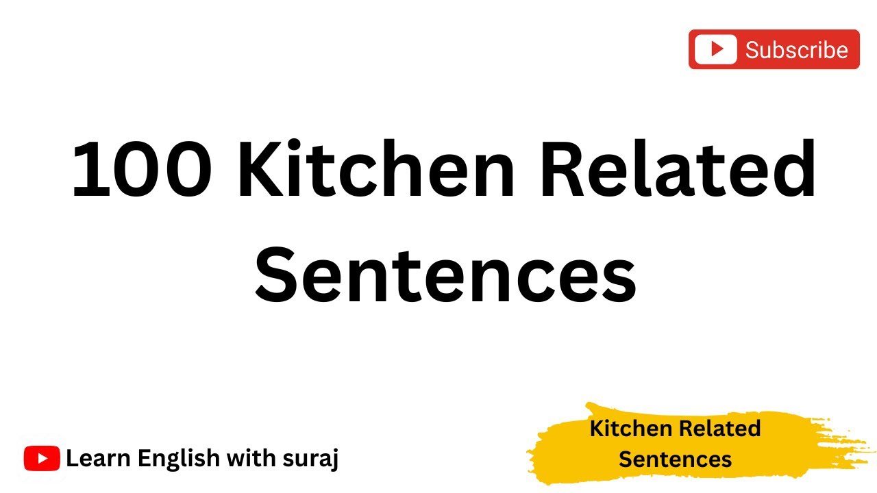 100 Kitchen Related Sentences | Learn English with suraj