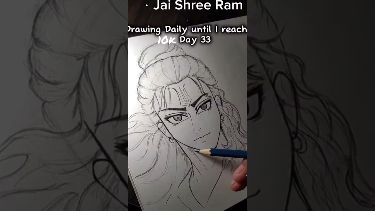 shree ram anime style drawing🤭#viralvideo #viralvideo #anime 🤔#drawing 🥺#shortvideo #artist 👨&zwj;🎨