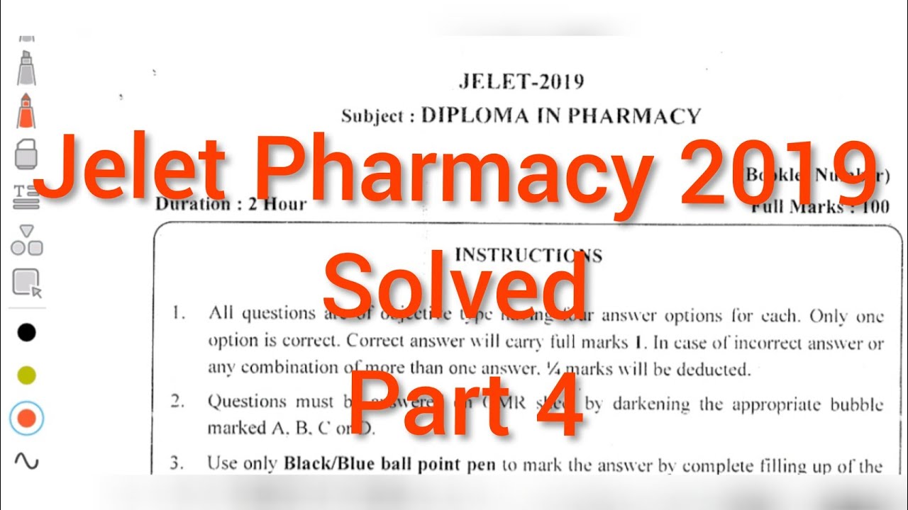JELET PHARMACY 2019 SOLVED PART-4