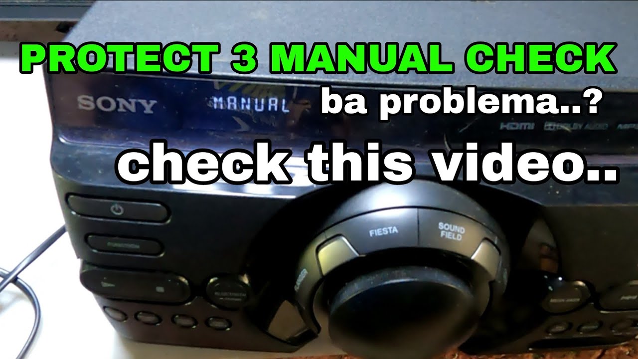 SONY SS-M60D DVD RECEIVER protect 3 manual check issue..(full video)