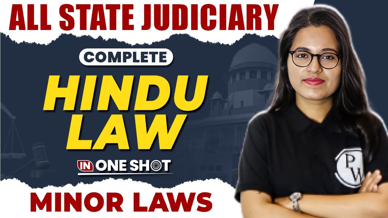 Hindu Law (One Shot) | Minor Law | All State Judiciary Exam | Shivani Solanki Mam | Judiciary By PW