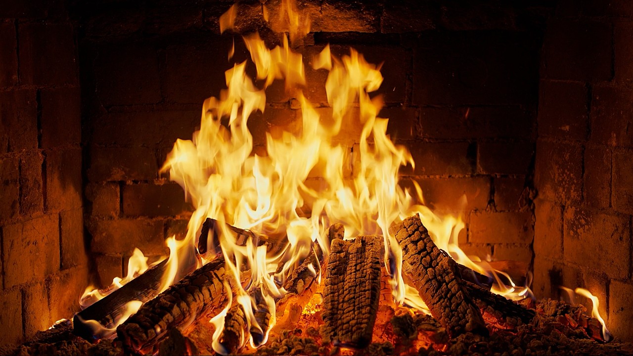🔥 Cozy Fireplace 4K. Fireplace with Crackling Fire Sounds. Fireplace 4K UHD