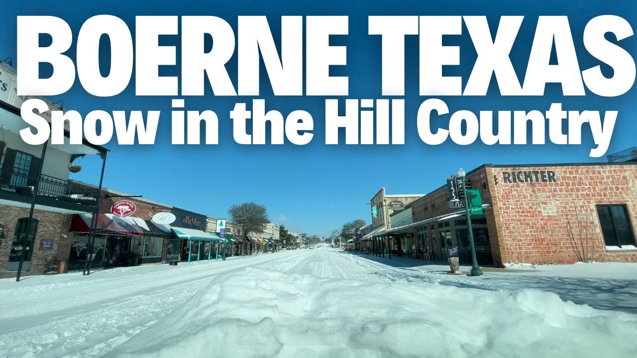 Snowy Drive Through Texas Hill Country | Boerne | 2021