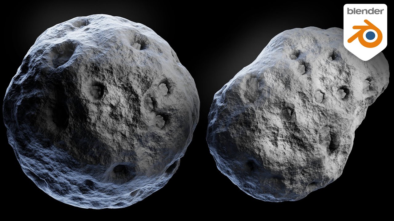 Procedural Asteroid with Craters Material (Blender Tutorial)