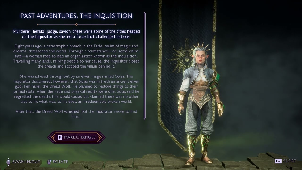 Dragon Age: The Veilguard - Inquisitor Character Creation Ost Fade Sacrifice