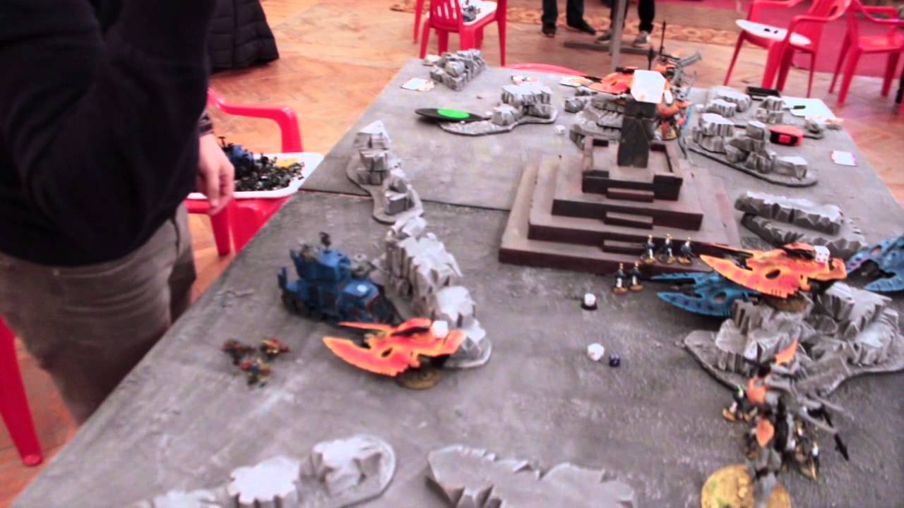 Warhammer 40k 1850 pts Battle report Eldar vs Orc, part II