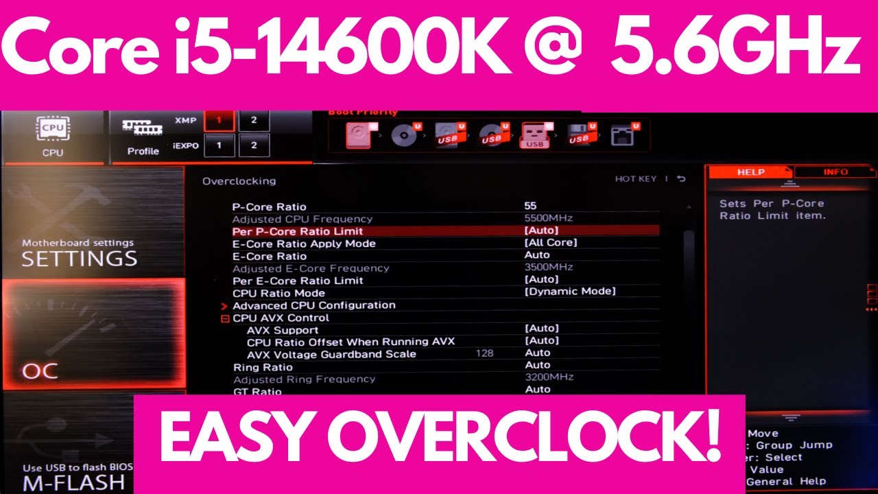 How to overclock Intel's awesome Corei5-14600K to 5.6GHz!