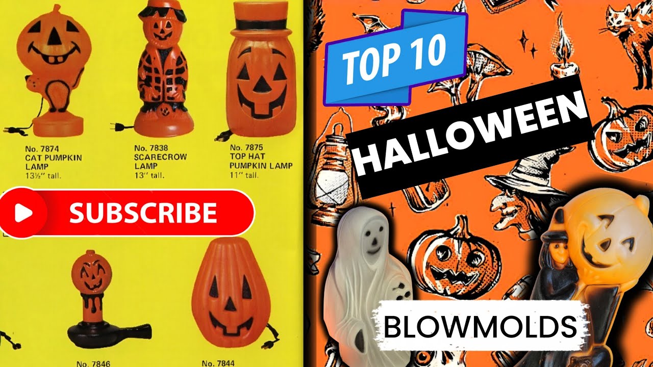 TOP 10 🎃 HALLOWEEN BLOWMOLDS | Take A Look At Our Favorite Vintage Tabletop Blowmolds 🧡