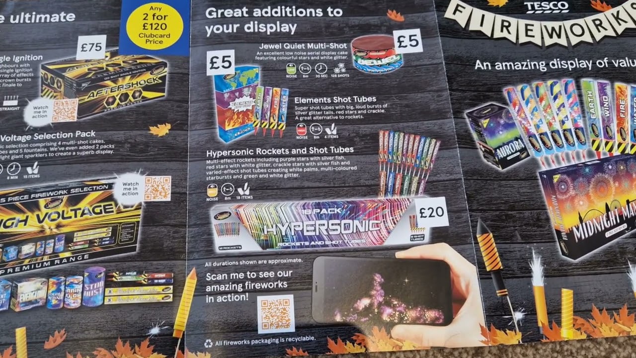 Tesco Fireworks Leaflet 2022