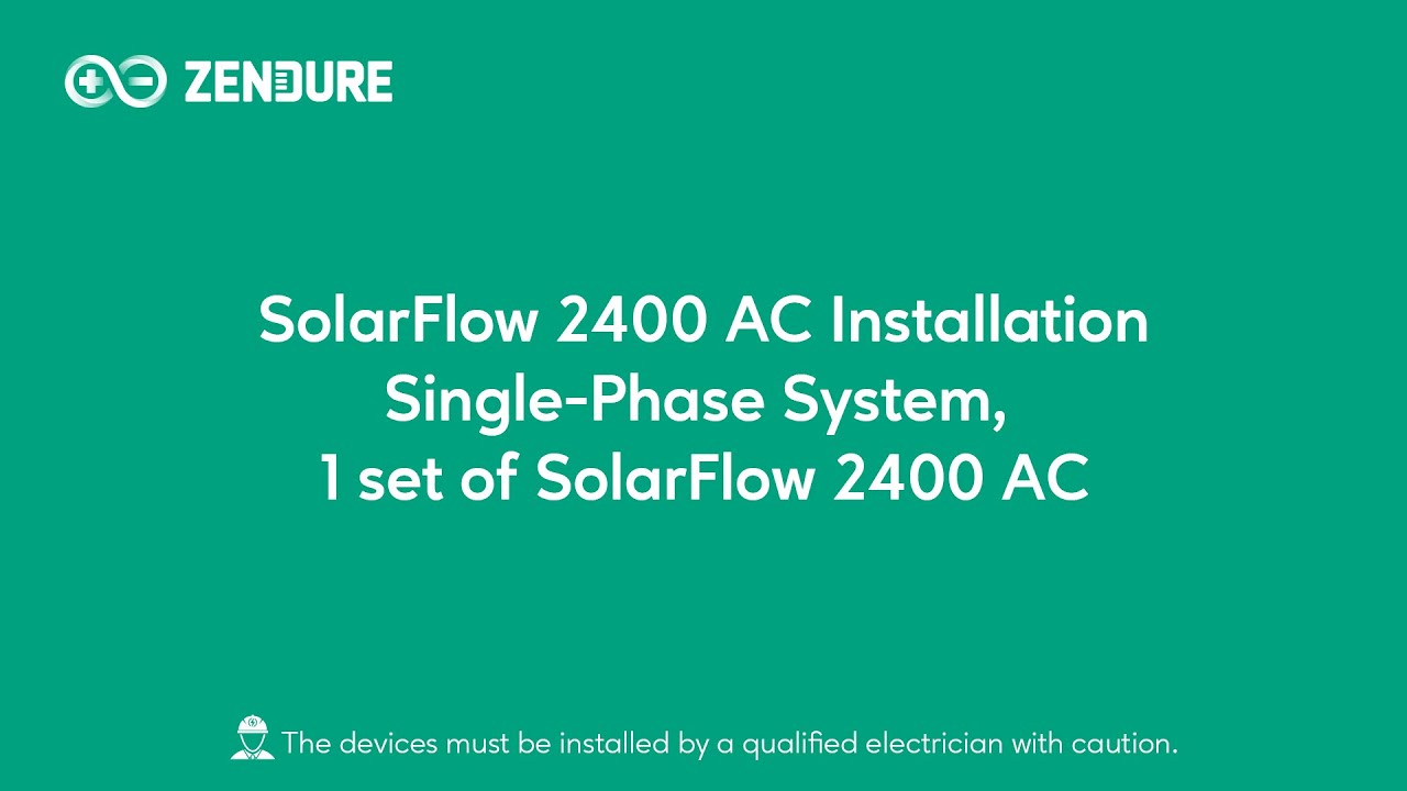 Zendure SolarFlow 2400 AC Electrical Box Connection Instructional Video