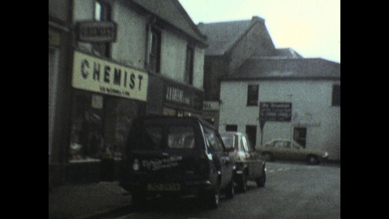 Scotland 1979. Driving through country Newmilns