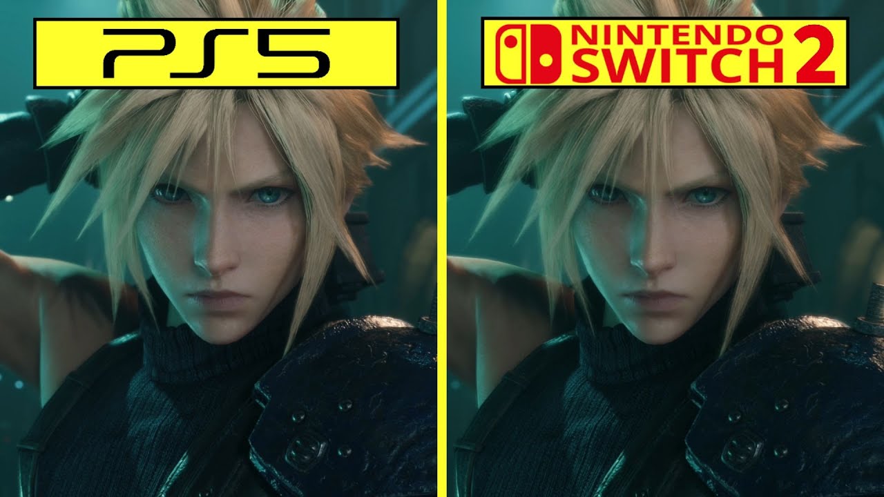Демоверсия Final Fantasy VII для Nintendo Switch 2 и PS5: сравнение графики.