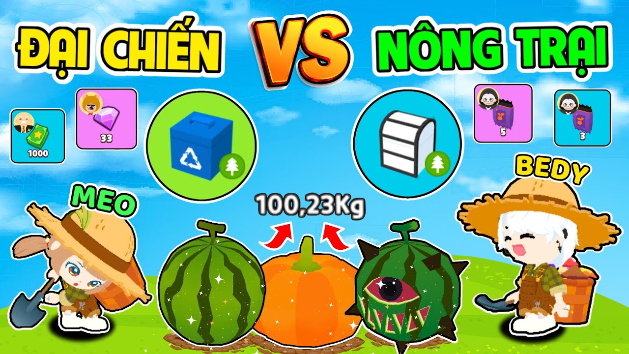 BEDY SOLO NÔNG TRẠI TR.ỒNG QUẢ KHỔNG LỒ MỞ HỘP ĐƠN HÀNG CÙNG MEO | PLAY TOGETHER