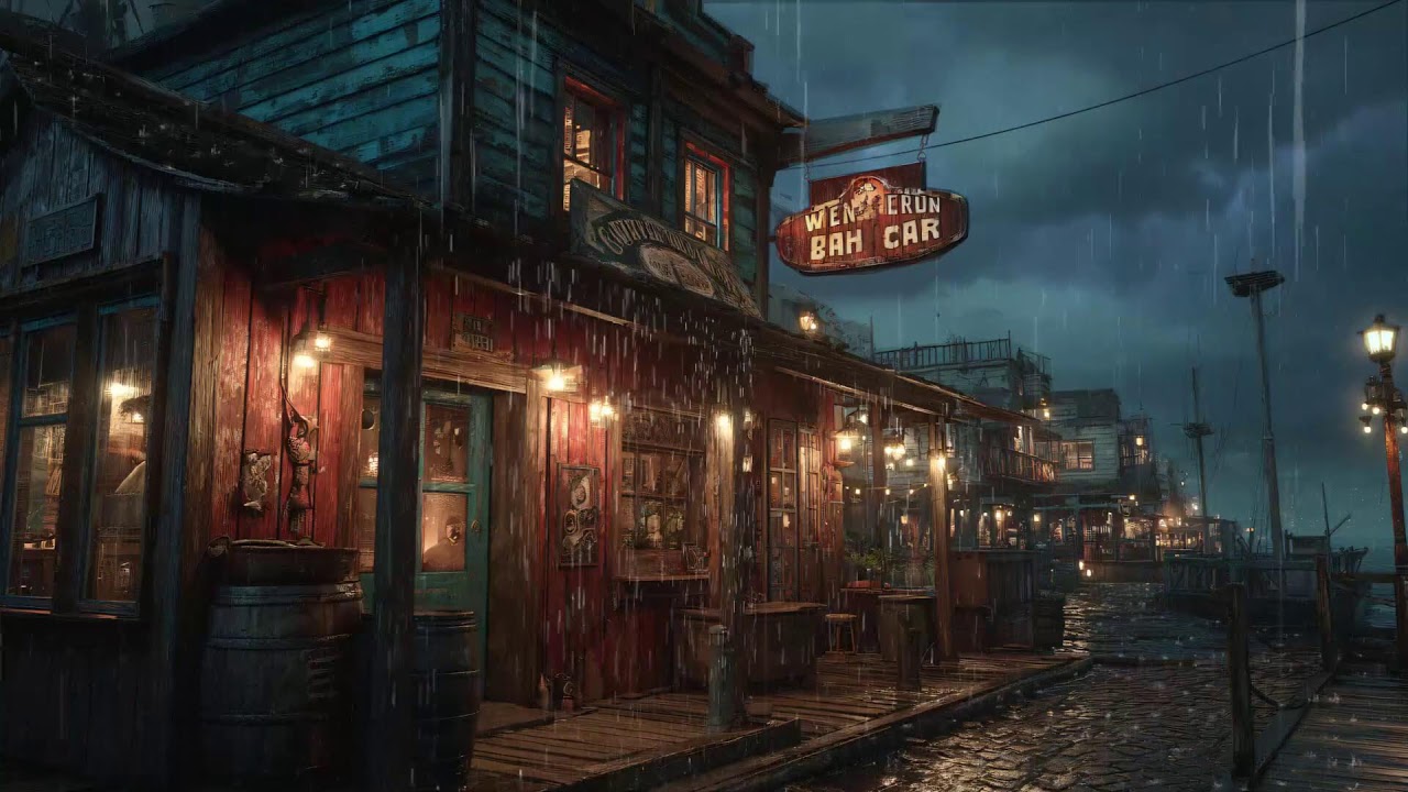 Quiet Old West Street • Rainy Lofi For Lonely Nights