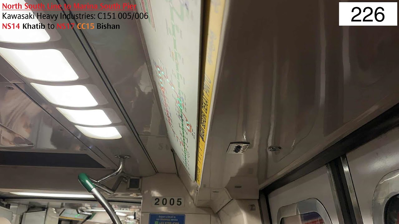 ⁴ᴷ [The last of everything] SMRT Trains, NSL Train Ride [Khatib → Bishan] - Kawasaki C151 005/006
