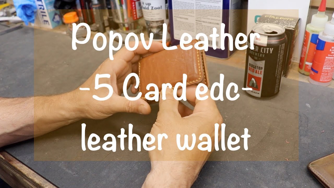 Popov Leather 5 Card edc minimalist wallet