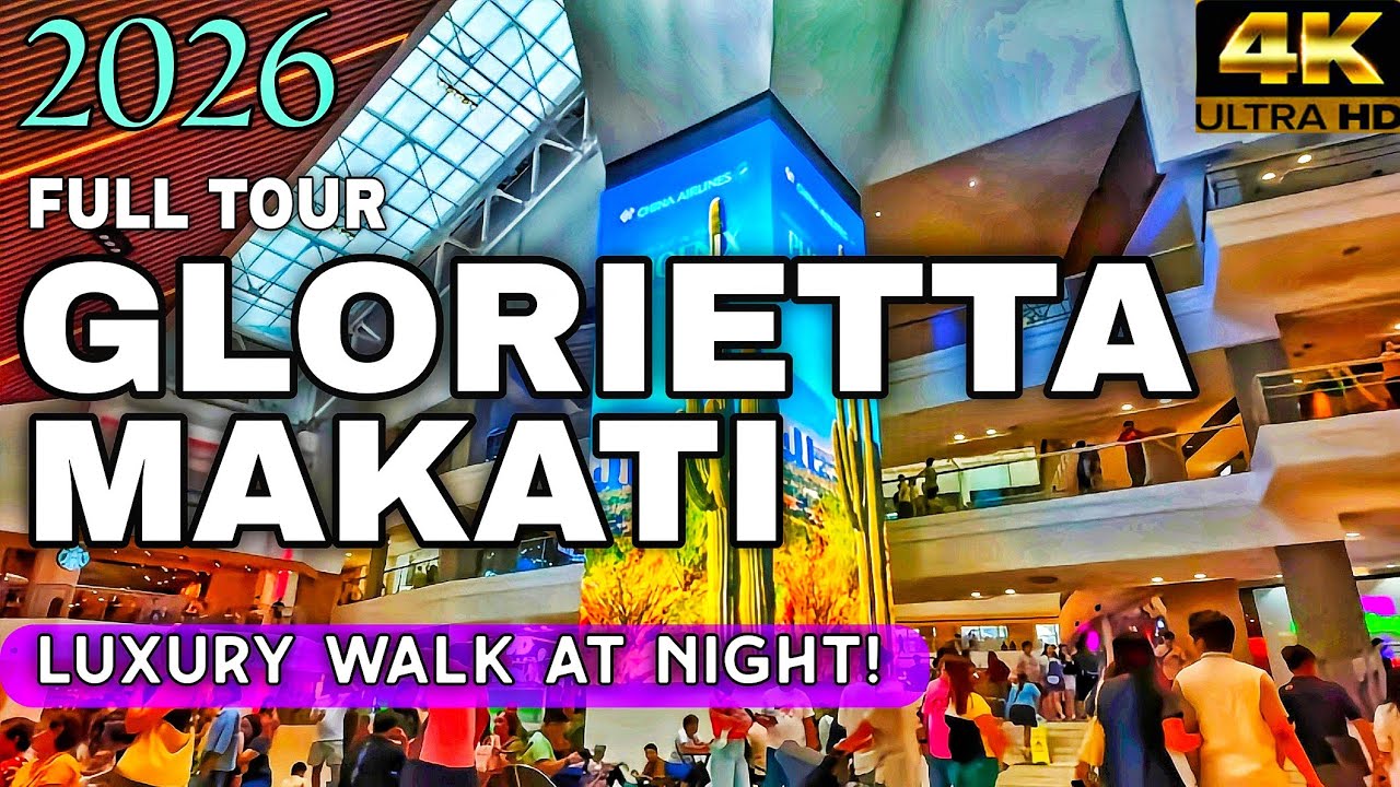 GLORIETTA AT NIGHT! 2026 Walkthrough Via One Ayala Mall In 4K HDR | Makati City, Philippines 