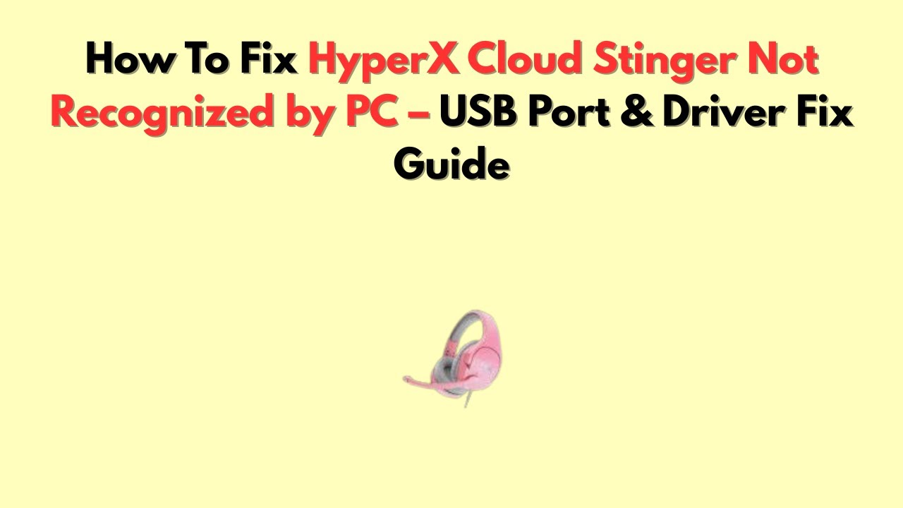 Как исправить проблему с нераспознаванием HyperX Cloud Stinger компьютером — руководство по устра...