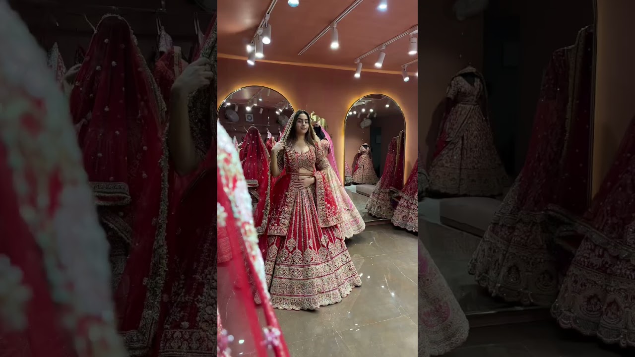 premium designer Lehenga from Kundans bridal couture Chandni chowk #shorts #beautful #youtubeshorts