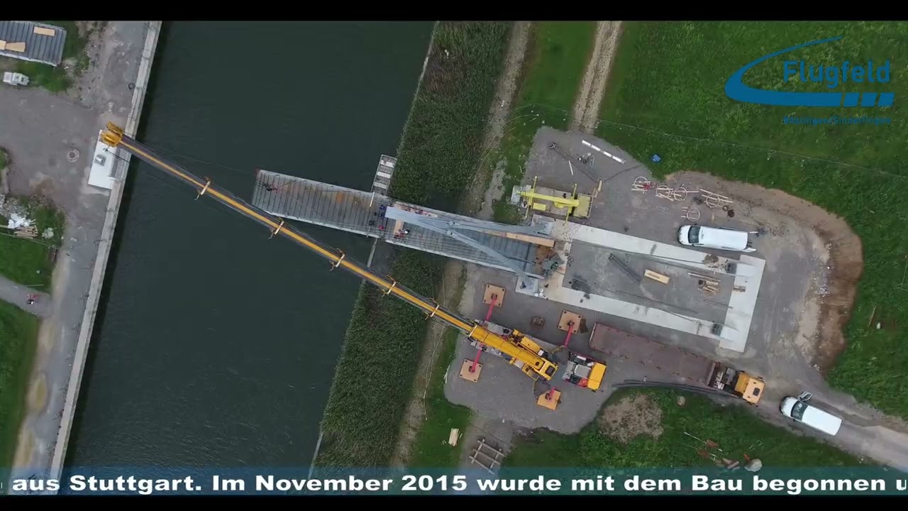 Flugfeld Böblingen | Schrägseilbrücke Aufbau Teil 2