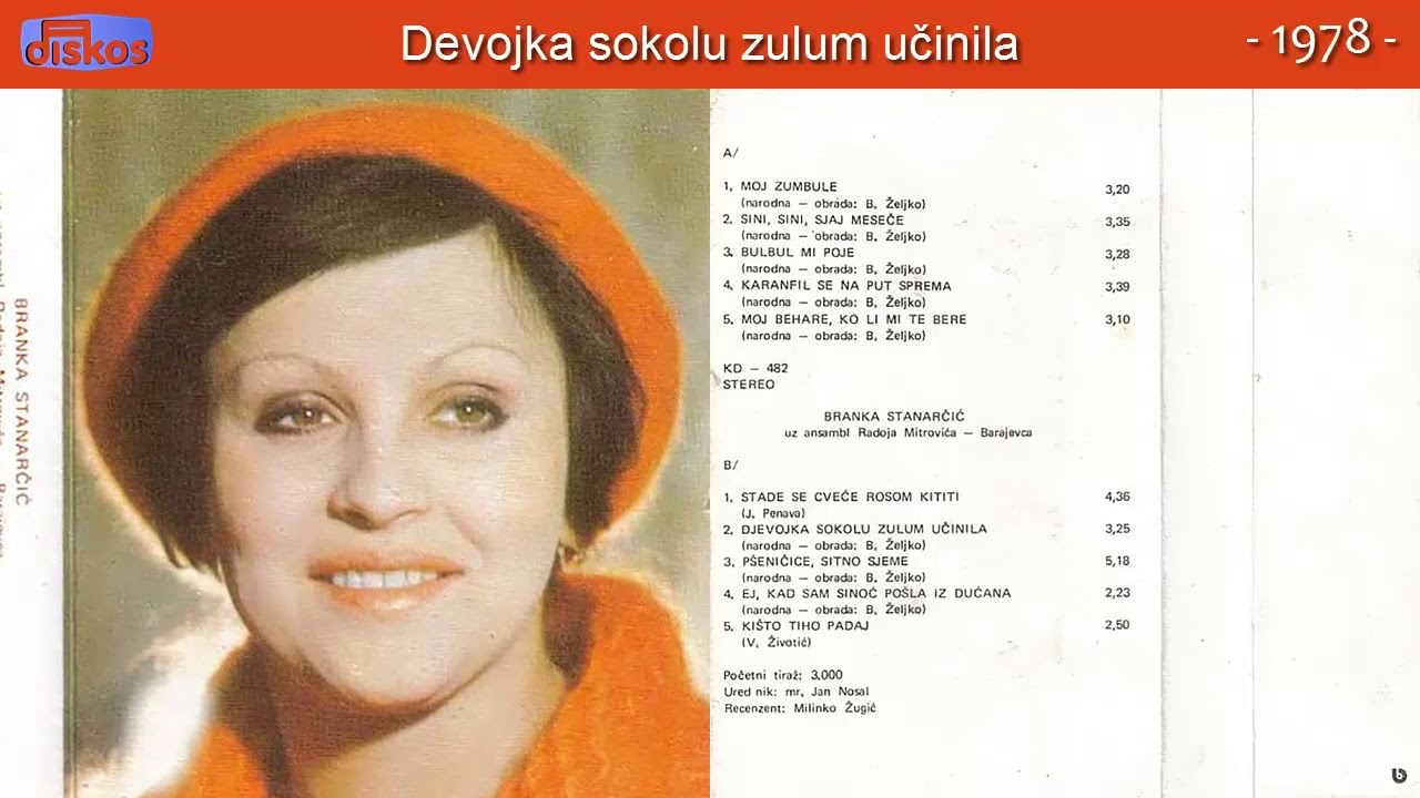 Branka Stanarcic - Devojka sokolu zulum ucinila - (Audio 1978)