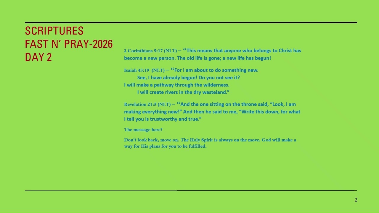 FAST N' PRAY 2026-DAY 2-MOVING ON