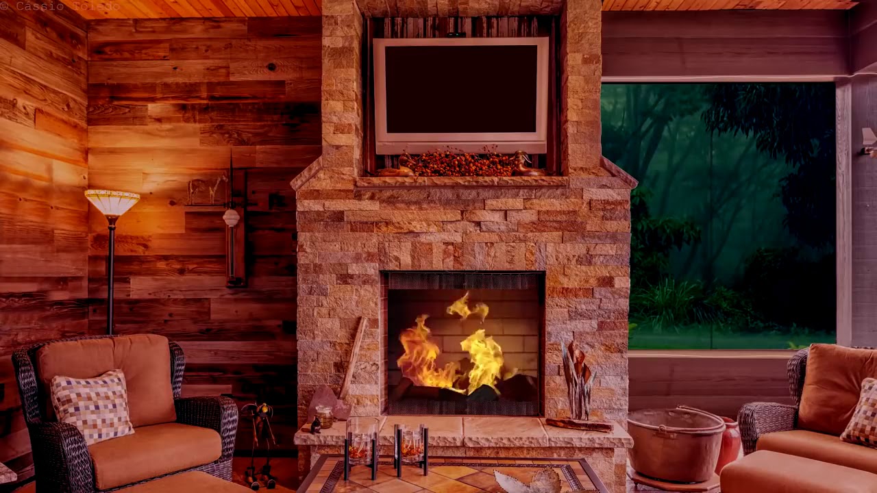 SONIDO RELAJANTE DE LLUVIA Y CHIMENEA PARA DORMIR