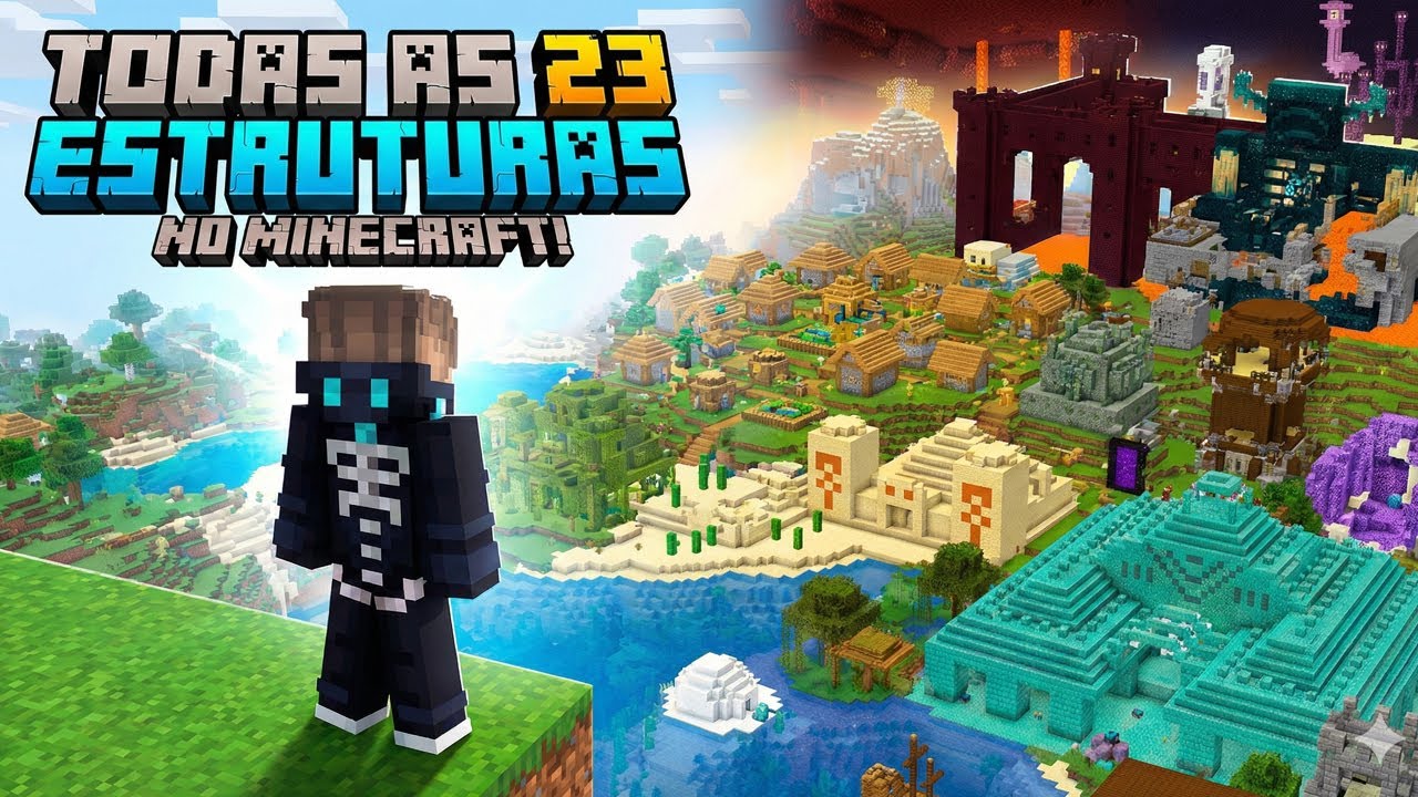 Resumi as 23 Estruturas do Minecraft em 9 Minutos