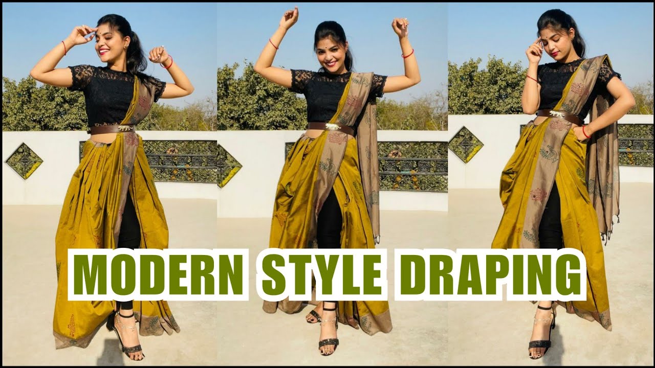 PANT STYLE SAREE DRAPING | MODERN DRAPING WITH ABHIKSHA
