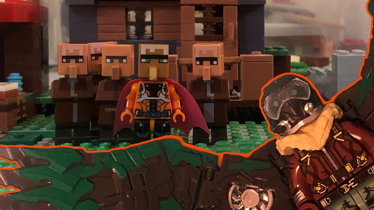 Vulture attacks the village | Lego Minecraft stop motion.