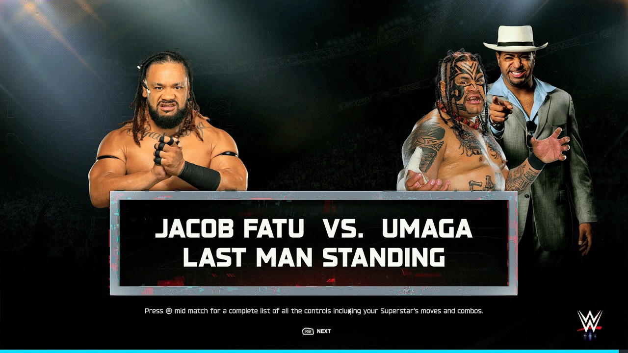 WWE 2K25 FULL MATCH - Jacob Fatu vs. Umaga - Werewolf vs Bulldoz