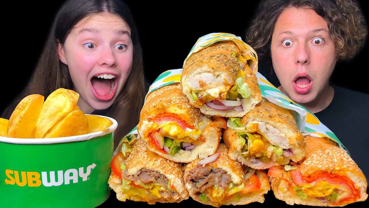 ASMR Subway Sandwich Eating Sounds Mukbang 먹방 Tati ASMR