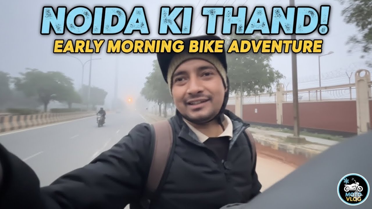 Exploring Noida in Winter | Morning MotoVlog | Noida City Tour 2026