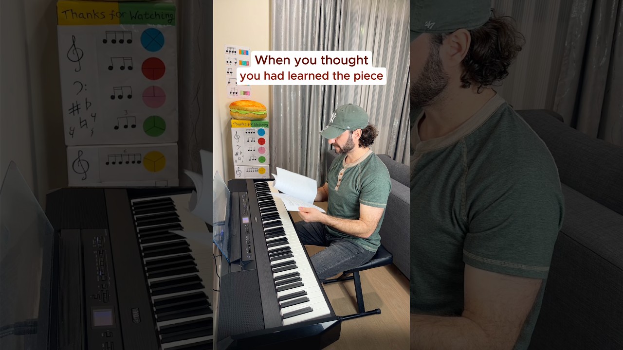 When you thought you had learned the piece😅 #music #musician #musicianlife #pianist #funny