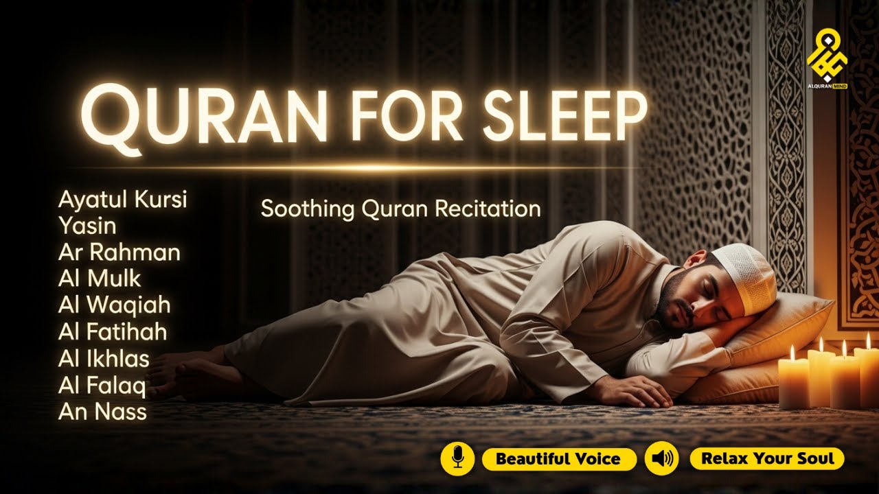 Beautiful Quran For Deep Sleep | Ayatul Kursi, Yasin, Rahman, Waqiah, AlMulk, By Alaa Aqel