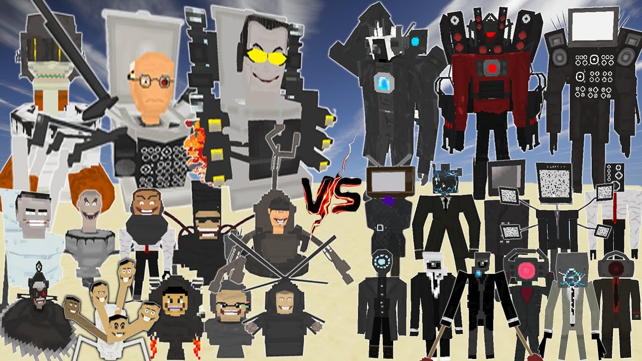 ALL Skibidi Toilet vs All Skibidi MAN NEW UPRATE SKIBITOI v.17.2 | Minecraft Mob Battle